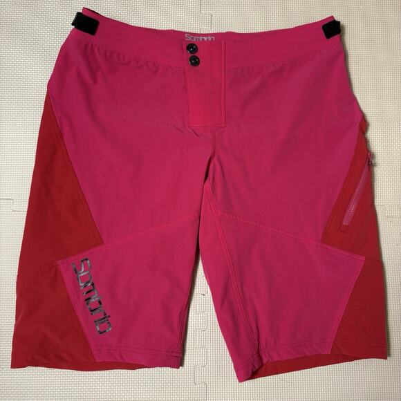 Sombrio Women’s MTB Shorts Size Large Pink/Red Trail Cycling - Picture 1 of 16